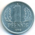 ГДР, 1 пфенниг 1982 год (AU)