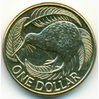 Новая Зеландия, 1 доллар 1990 год (AU)