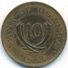 Уганда, 10 центов 1966 год