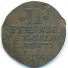 Герцогство Саксен-Веймар-Эйзенах, 2 пфеннига 1751 год