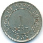 Британское Северное Борнео, 1 цент 1935 год