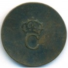 Французские колонии, штамповка (2 соля) 1779 год