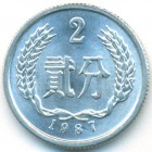 Китай, 2 фэня 1987 год (UNC)