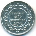 Тунис, 50 сантимов 1917 год (UNC)