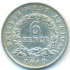 Британская Западная Африка, 6 пенсов 1919 год