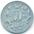 Французский Алжир, 5 сантимов 1916 год ТОКЕН
