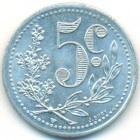 Французский Алжир, 5 сантимов 1919 год (UNC) ТОКЕН