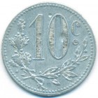 Французский Алжир, 10 сантимов 1916 год ТОКЕН