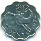 Свазиленд, 20 центов 1974 год (UNC)