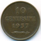 Сан-Марино, 10 чентезимо 1937 год