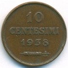 Сан-Марино, 10 чентезимо 1938 год