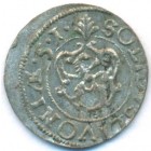 Рига, шведская оккупация, солид, 1651 год