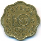 Цейлон, 10 центов 1944 год