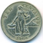 Филиппины, 10 сентаво 1964 год