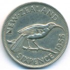 Новая Зеландия, 6 пенсов 1955 год