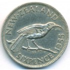 Новая Зеландия, 6 пенсов 1955 год