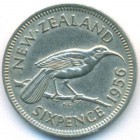 Новая Зеландия, 6 пенсов 1956 год