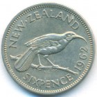 Новая Зеландия, 6 пенсов 1962 год