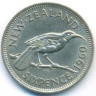 Новая Зеландия, 6 пенсов 1960 год (AU)
