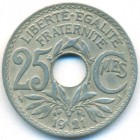 Франция, 25 сантимов 1921 год