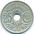 Франция, 25 сантимов 1917 год