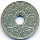 Франция, 10 сантимов 1936 год