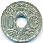 Франция, 10 сантимов 1919 год