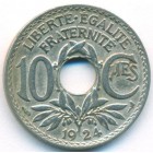 Франция, 10 сантимов 1924 год