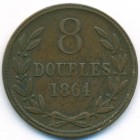 Гернси, 8 дублей 1864 год