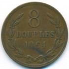 Гернси, 8 дублей 1864 год