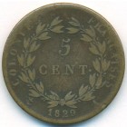Французские колонии, 5 сантимов 1829 год