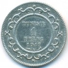 Тунис, 1 франк 1917/1335 год