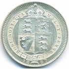 Великобритания, 1 шиллинг 1887 год (UNC)