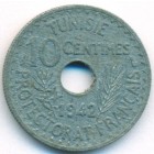 Тунис, 10 сантимов 1942 год