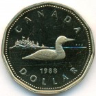 Канада, 1 доллар 1988 год (PROOF)