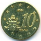 Ватикан, 10 евроцентов 2004 год (UNC) ПРОБА