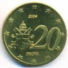 Ватикан, 20 евроцентов 2004 год (UNC) ПРОБА