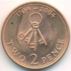 Гибралтар, 2 пенса 2004 год (UNC)