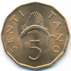 Танзания, 5 сенти 1982 год (UNC)