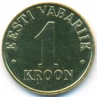 Эстония, 1 крона 2000 год (UNC)