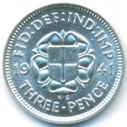 Великобритания, 3 пенса 1941 год (UNC)