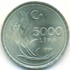 Турция, 5000 лир 1994 год (UNC)