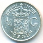 Нидерландская Восточная Индия, 1/4 гульдена 1938 год (UNC)