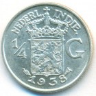 Нидерландская Восточная Индия, 1/4 гульдена 1938 год (UNC)