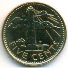 Барбадос, 5 центов 2012 год (UNC)