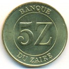 Заир, 5 заиров 1987 год (UNC)