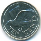 Барбадос, 10 центов 1992 год (UNC)