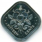 Багамские острова, 15 центов 2005 год (UNC)