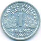 Франция, 1 франк 1942 год
