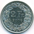 Швейцария, 2 франка 2006 год (AU)